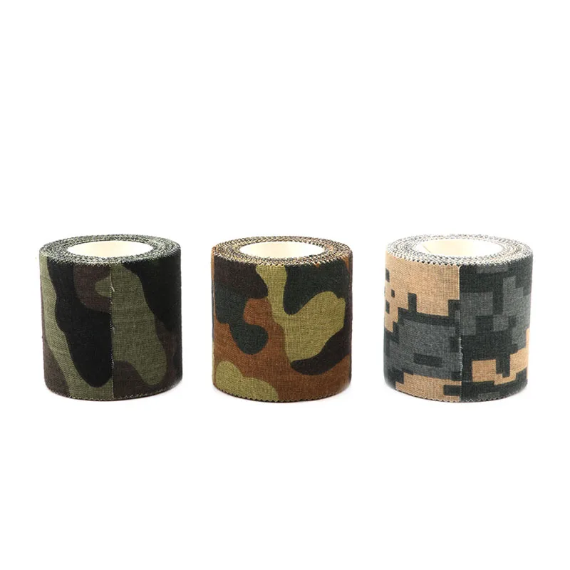 Self-adhesive Non-woven Camouflage Cohesive Camping Hunting Camo Tape 5M