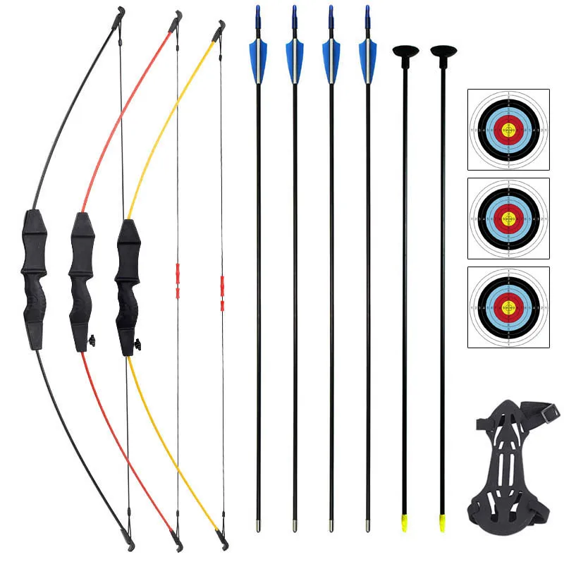 Bow and Arrow Shooting Equipment Children's Bow Set Plastic Sucker Parent-Child Sports Archery Game Shooting Toys Recurve Bow