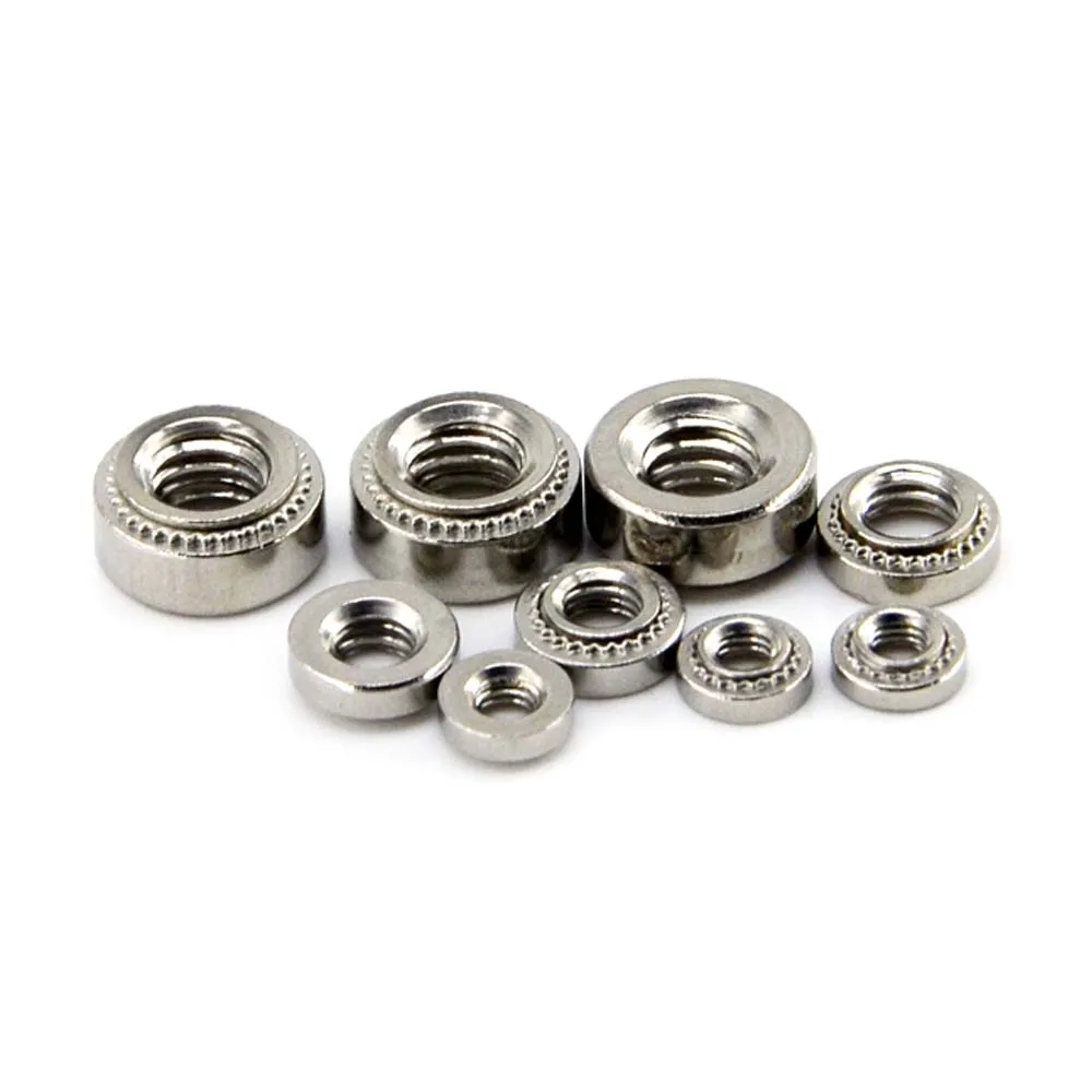 10Pcs 304 Rvs Cls Zelf Clinchen Moer Druk Insert Rivet Nut M2 M2.5 M3 M4 M5 M6 m8 Nutsert Rivnut Slab 0.8-3.2Mm