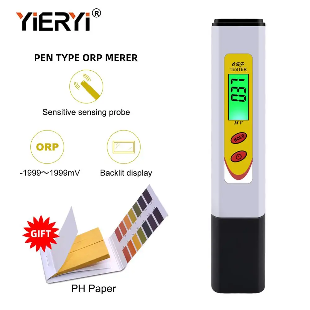 Yieryi ORP Meter Aquarium Water Tester Drinking Water Quality Analyser Oxidation Reduction Device Litmus Swimming Pools Tester