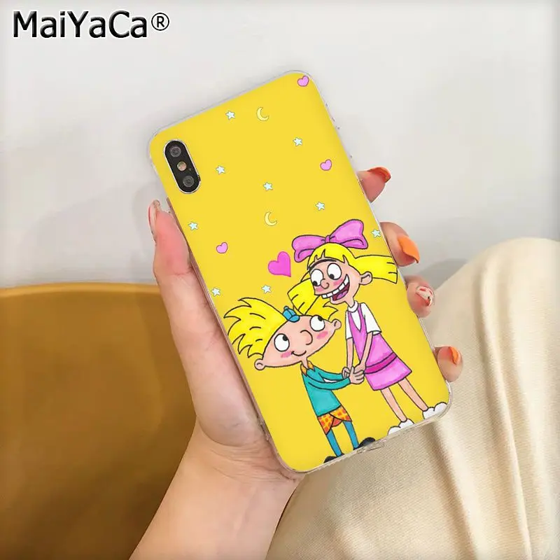 MaiYaCa Funny cartoon Hey Arnold Helga love Phone Case for iphone 13 12 pro max SE 2020 11 pro 8 7 66S Plus X XS MAX 5S SE XR