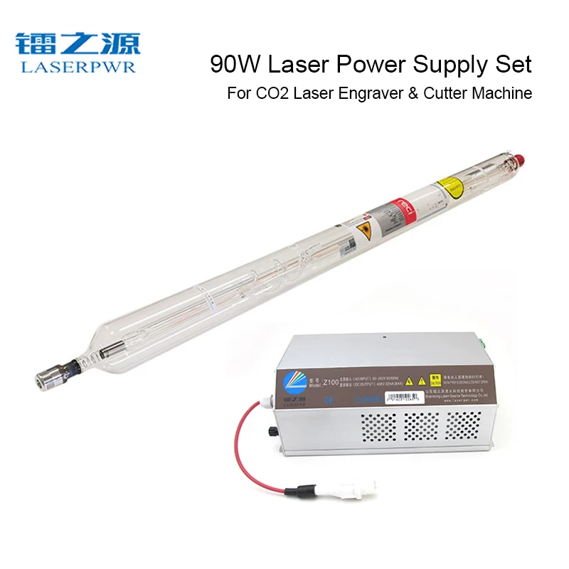 LASERPWR Z100 CO2เลเซอร์แหล่งจ่ายไฟ + RECI T2แก้วชุดหลอด110V 220V 90W-120W เลเซอร์ตัด/แกะสลักอุปกรณ์เสริม