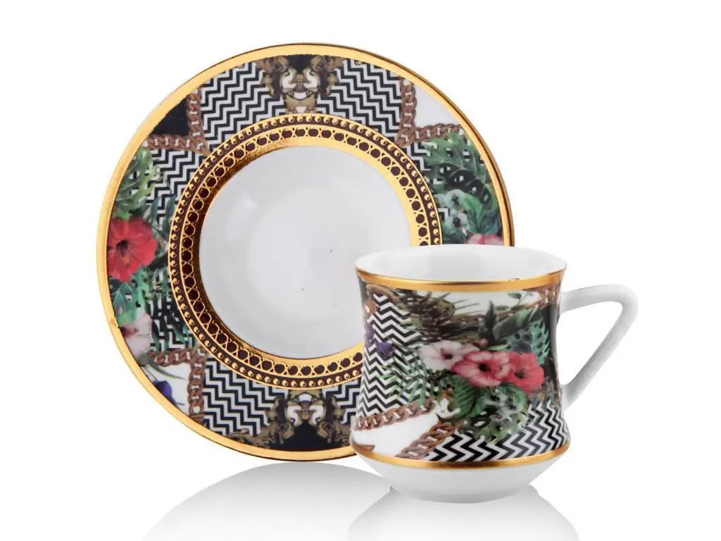 DOLBOVI Zücev 6 personality Flower pattern porcelain cup Pad COFFEE-4 mug кружка coffee cup cup