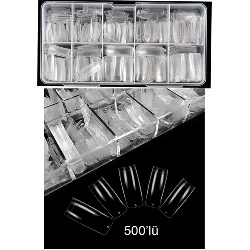 Special For You 500LÜ Denture False Nail Tips Half Month Professional Transparent Color