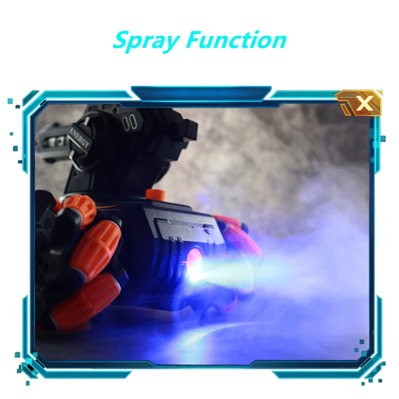 Wasserbombenstart Fernbedienung Tank Geste Sensor Seitliches Fahren Rotation Turm Simulation Spray Uhr Steuerung RC Tank Spielzeug