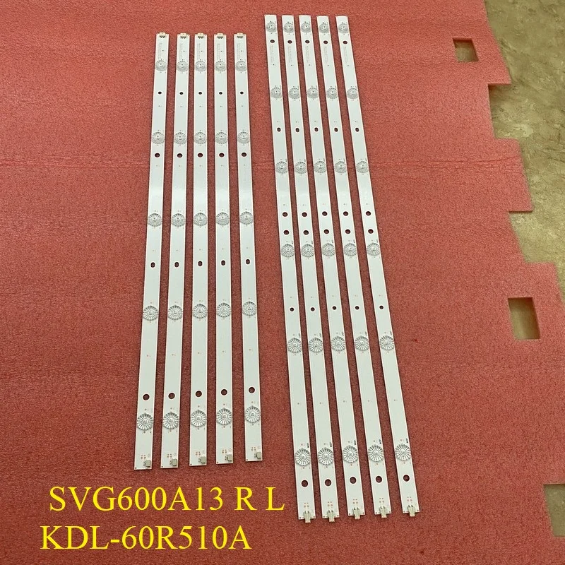 10pcs LED Backlight Strip For SONY KDL-60R510A SVG600A13_REV06_R-L TYPE Sharp LCD-60NX100A XT-60CP800 11LED