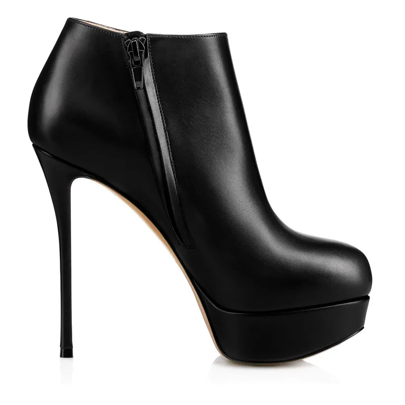 Women super high heels boots woman platform spring autumn ankle boots woman office boot large size 34-45