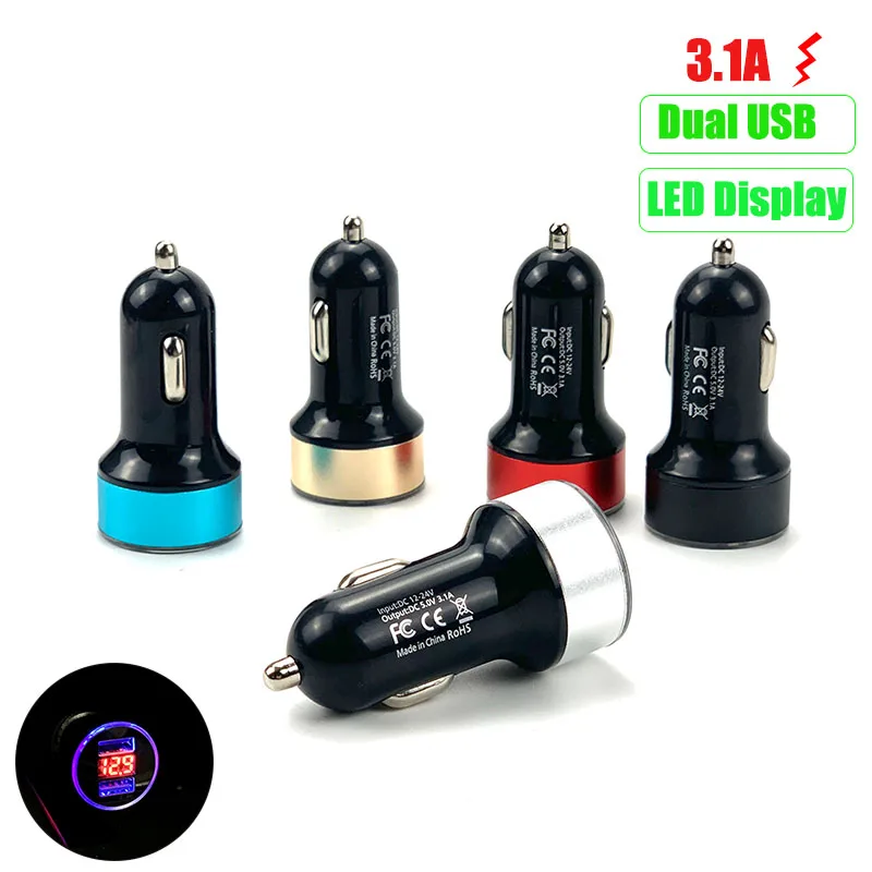 3.1A Dual USB Car phone Charger For Toyota C-HR Matrix Mirai FUN  WAY AURIS JPN Taxi AVALON Century Rush Fortuner Harrier