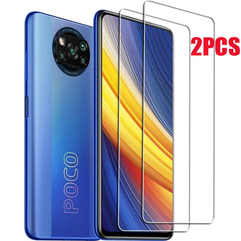 สำหรับ Xiaomi Poco X3 Pro NFC กระจกนิรภัยป้องกันบน PocoX3 X3Pro 6.67นิ้วฝาครอบโทรศัพท์ฟิล์ม