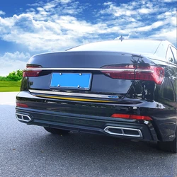 FOR AUDI A6 C7 (sedans) 2009-2020 ACCESSORIES CAR-STYLING STAINLESS REAR DOOR TRUNK BOOT TRIM EXTERIOR MOLDING STICKERS
