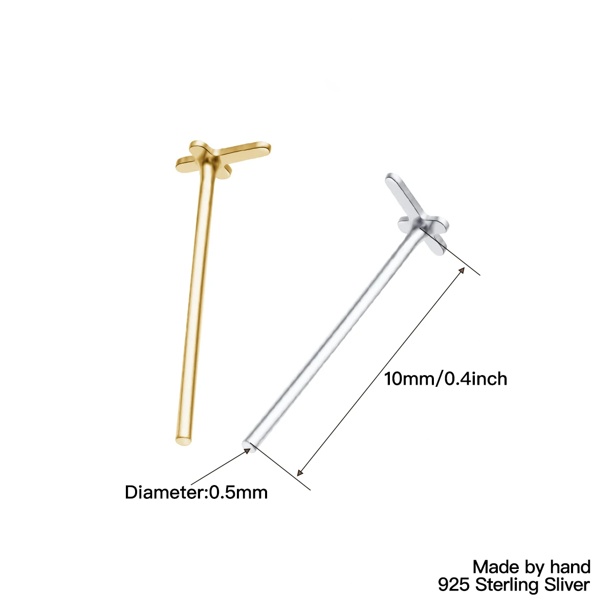 36Pcs/Set Plain Cross Shape Nose Ring Nose Piercing Helix Piercing Indian Body Jewelry Piercing Nariz Joyería Del Cuerpo