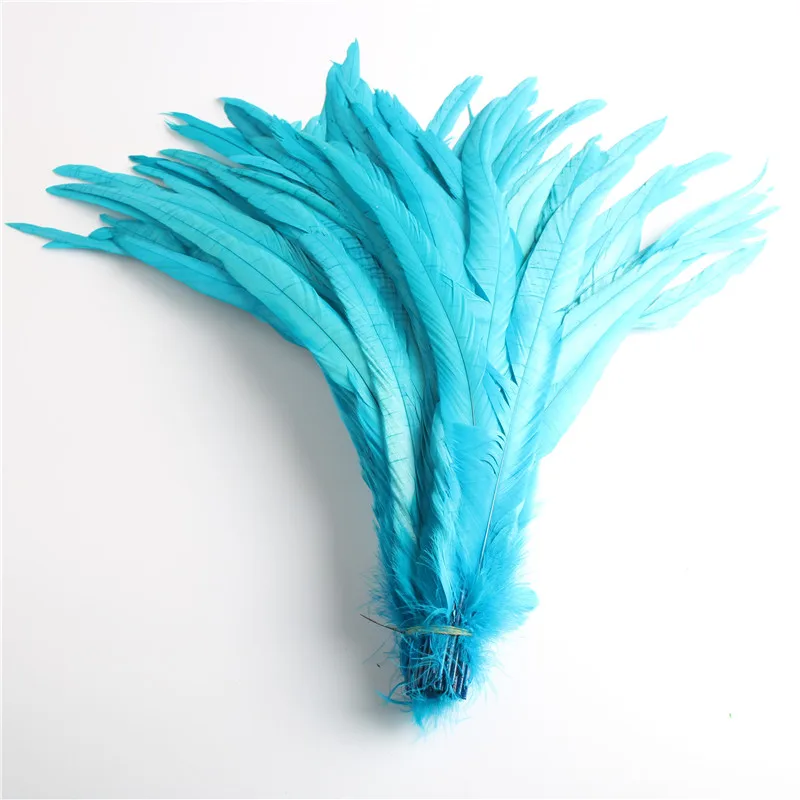 50 Stuks Natuurlijke Kuiken Staartveren 25-40 Cm/10-16 Inch Kleding Decoratie Stage Performance Haan Staart veren Pluim