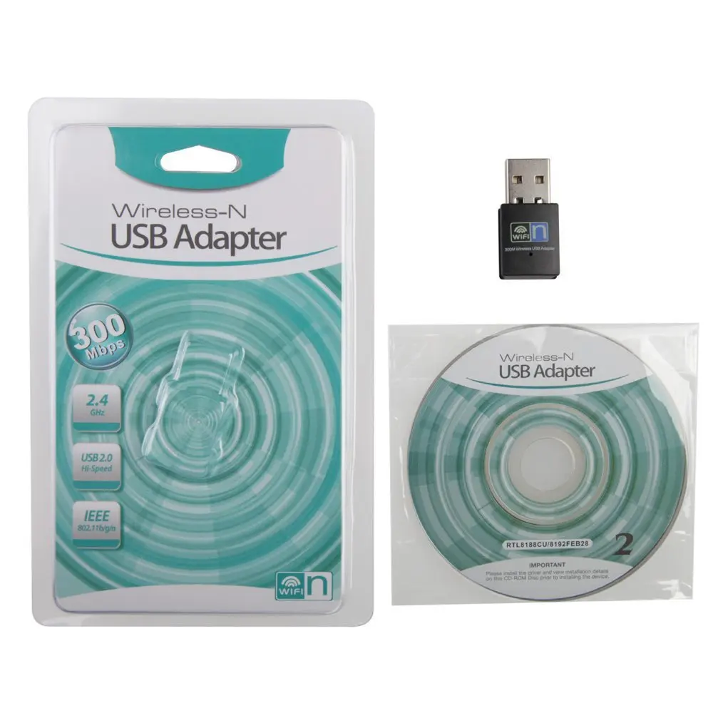 10 sztuk 300 mb/s Adapter karty Wifi Usb Wi Fi odbiornik Usb bezprzewodowa karta sieciowa klucz sprzętowy karta sieciowa do laptopa stacjonarnego