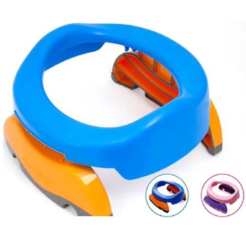 Portable Baby Infant Chamber Pots Foldaway Toilet Training Seat Travel Potty Rings with urine bag For Kids Boy Girl