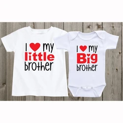 Matching Shirts Sibling Shirts I Love My Big Brother Little Brother Matching Sibling Shirts Brother T-shirt Baby Shower Gifts