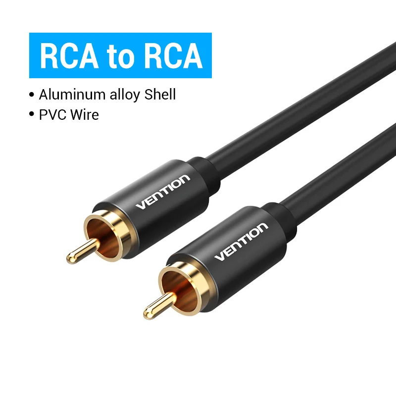 Ventie RCA naar RCA Audiokabel Man op Man Coaxiale Kabel voor TV Box Versterker Stereo HiFi 5.1 SPDIF Video Aux Kabel 1m 2m