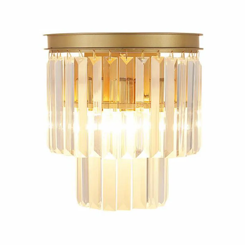 

Modern Crystal Wall Sconces Up and Down Wall Lights Vintage Loft Style Wall Lamp Bedside Home Bedroom Accessories Stairs Lightin