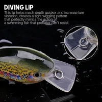 VTAVTA 5cm/7cm Crankbaits Fishing Lure Floating Wobblers for Pike Black Minnow Lures for Fishing Artificial Bait Fishing Tackle 4