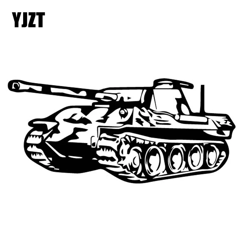 YJZT 18.8CM*8.7CM Handsome Hell Buggy Advanced Tank Cool Shadow Vinly Decal Nice Car Sticker Black/Silver C27-1234