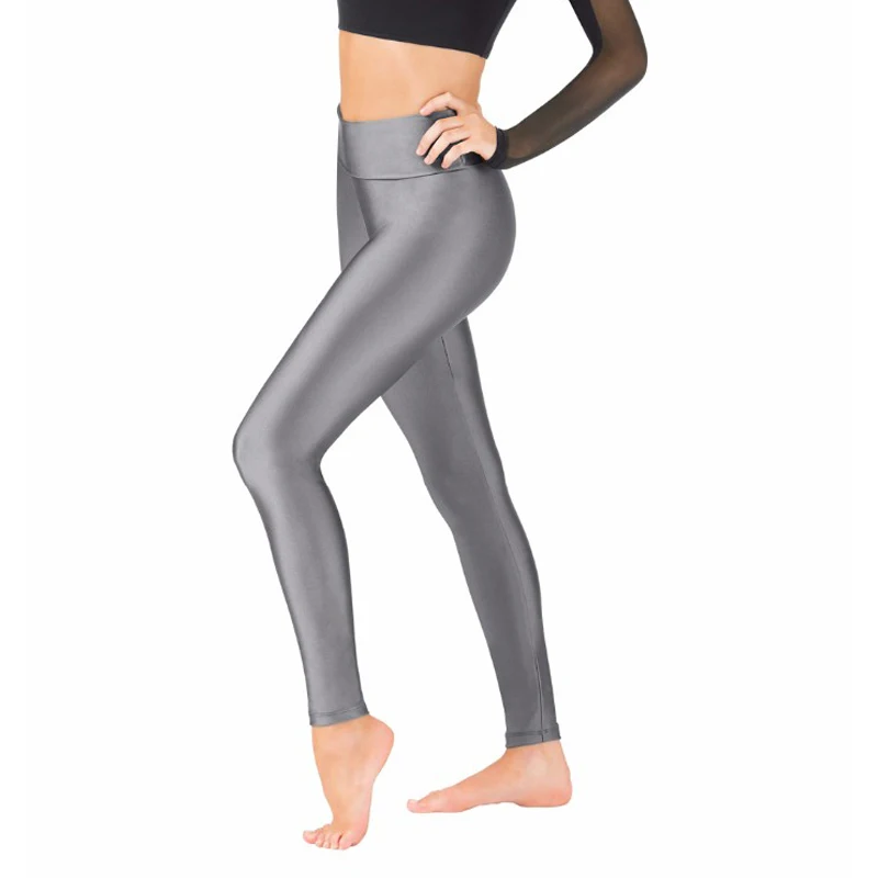 Speerise adulto nero donna Leggings in Spandex a vita alta pantaloni da Yoga allenamento alla caviglia Fitness ginnastica pantaloni da ballo per