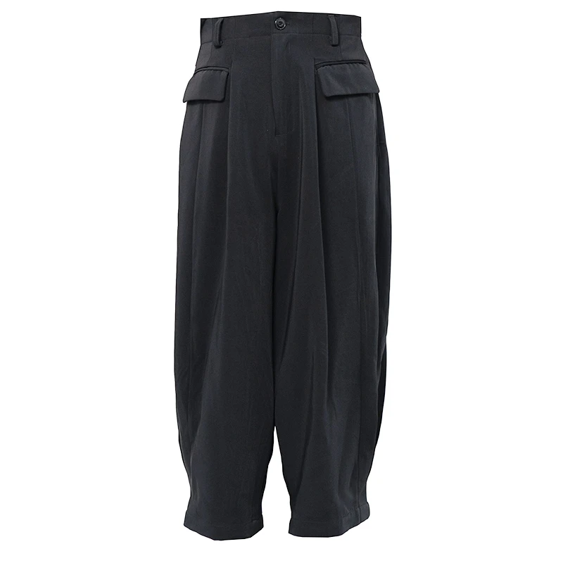 Men's Pants Nine-point Pants Yamamoto Style Fashion New Ultra-loose Black Plus-size Casual Pants European And American Style