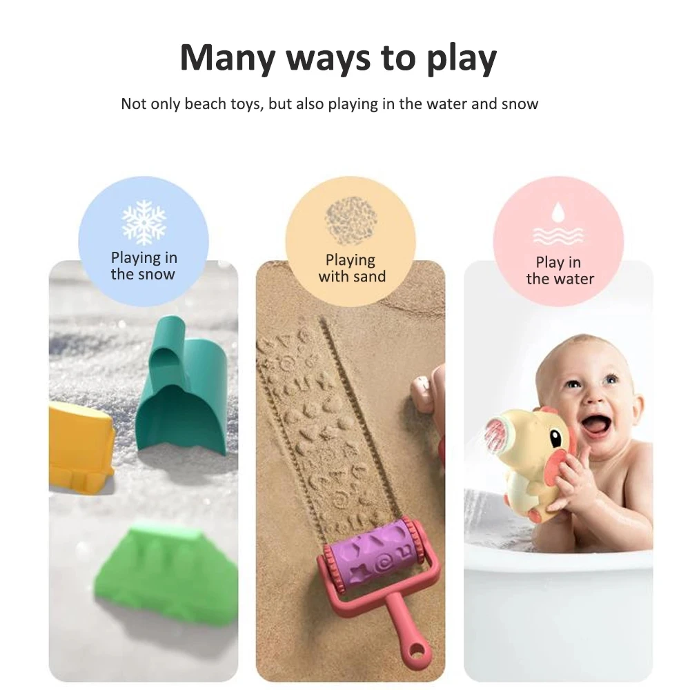 Kinderen Strand Speelgoed Kit Baby Zomer Graven Zand Tool Met Schop Water Game Play Outdoor Speelgoed Set Zandbak Voor Jongens meisjes