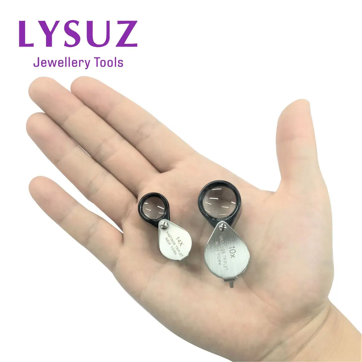 Portable Light Mini Light Diamond High Power New Gemstone York Triple 10x 14x Jewelry Hasting Loupe Lysuz