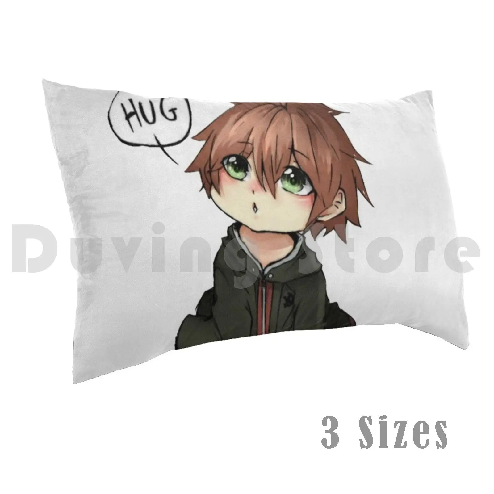 Danganronpa Makoto Naegi Chibi Pillow Case Printed 35x50 Danganronpa Chibi Anime Video Game Makoto Naegi Junko