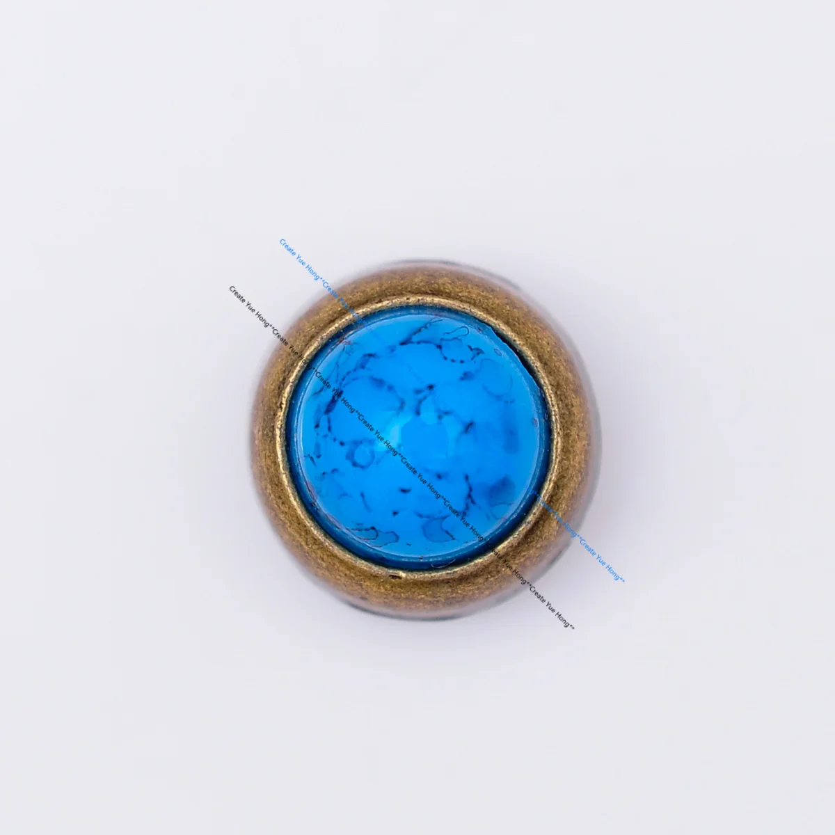 20pcs 10mm Stylish Antique Brass Turquoise Western Leathercraft Belt Conchos Stud Rivet Spot For Clothes Garment Bag Wallet