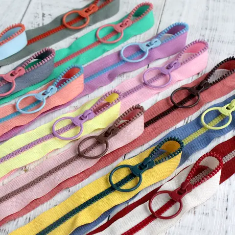 reversible Rainbow Colorful Hit color 3# Resin zipper one side zipper DIY patchwork handwork Sewing accessories 10yard/lot