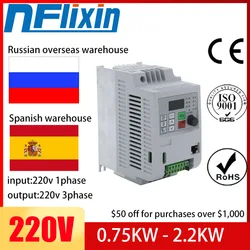 For Russian! 0.75KW- 5.5KW For water pump Frequency Inverter 1phase 200v input 3 phase 200v output VFD 220V NFlixin