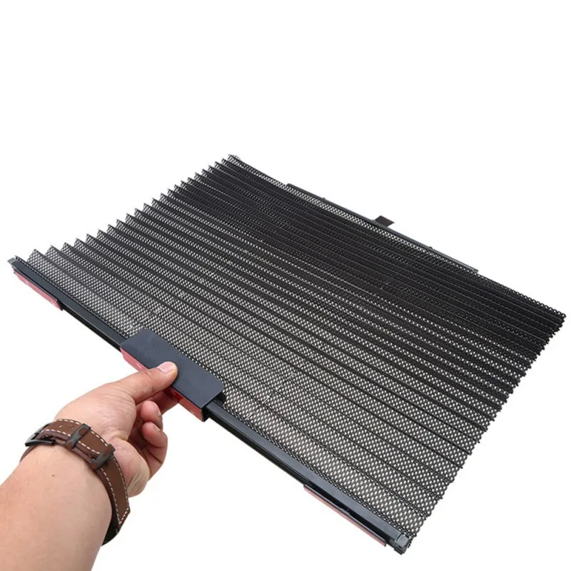 1 Pcs Auto Intrekbare Parasol Auto Side Window Mesh Zonnescherm Uv Beschermen Gordijnen Films 60*46 Cm