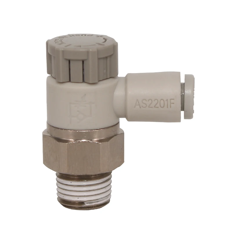Speed Control Valve Throttle Valve One-Touch Fitting Pneumatic Flow Control Metering Needle Valve AS1201 AS2201F 4/6/8 AFR Brand