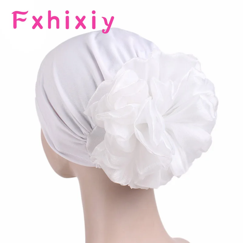 New Women King Big Flower Turban Hair Accessories Wedding Turban Chemo Beanies Hats Ladies Scarf Cap for Hair Loss