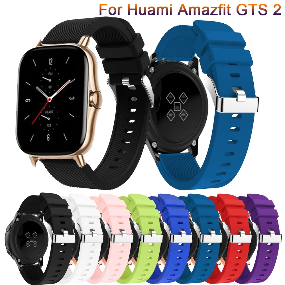 

Силиконовый ремешок для наручных часов Huami Amazfit GTS 2/ Mini/ GTR 42 мм/GT 2 42 мм, браслет для Huami Amazfit Bip U Bip S GTS 2e