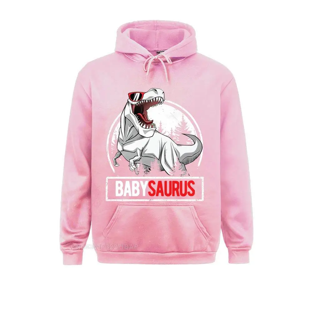 Kaus BabySaurus Pria untuk Pria Balita Pesta Kelahiran T-rex Premium Hoodie Hoodie Berlaku Klasik Pria Kaus Cetak