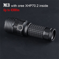 Most Powerful LED Flashlight Convoy M3 with Cree xhp70.2 LED inside Lanterna 4300lm 26650 Flashlight Hunting Working Camp Torch