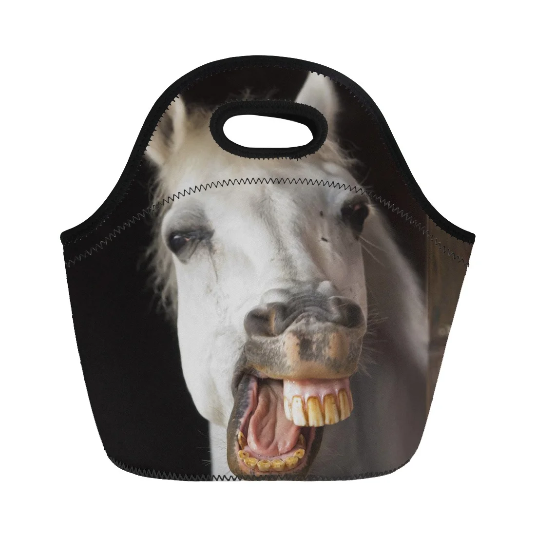 Lunch bag For Women funny Horse Print kids bento Fresh cooler bags 3D Print thermal breakfast food box portable picnic travel