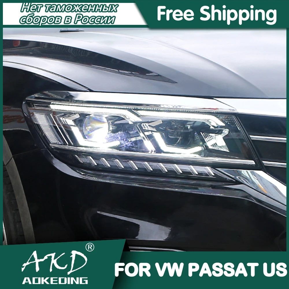 

For VW PASSAT US B9 Headlights 2018-2020 DRL Day Running Light LED Bi Xenon Bulb Fog Lights Car Accessory PASSAT Head Lamp