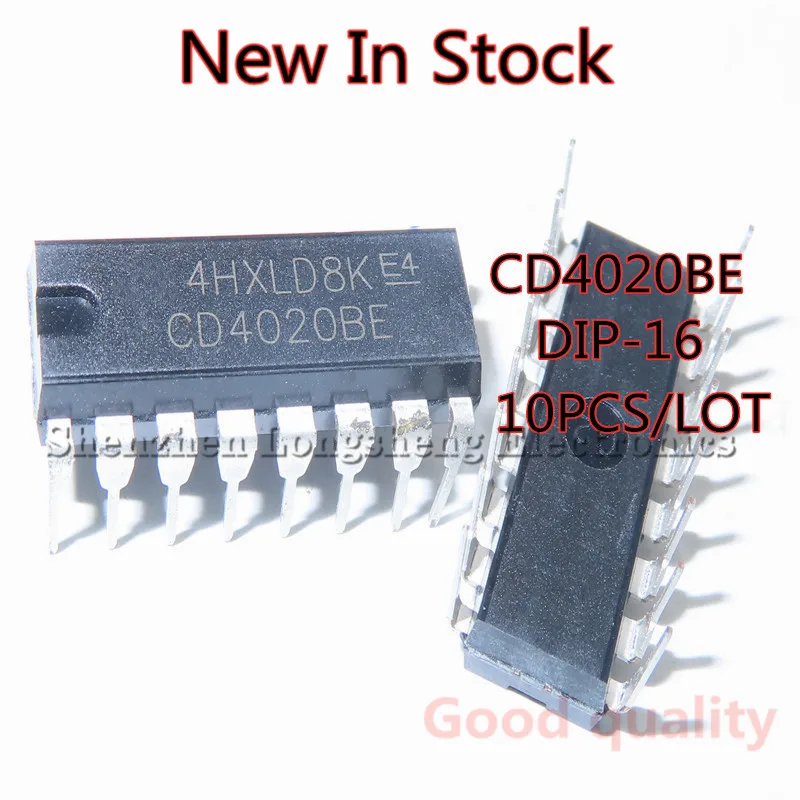 

10PCS/LOT NEW CD4020 CD4020BE CD4020BCN DIP-16 binary counting divider In Stock