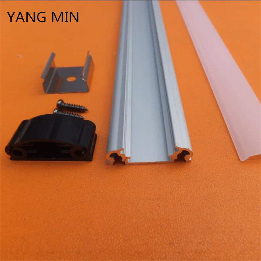 

Free Shipping 2m/pcs led aluminium profile for 3528/5050/2835/5630 led strip, led channel with cover for led bar light