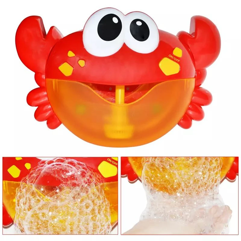 Bubble Crabs Baby Bath Toy Funny Toddler Bath Bubble Maker Pool Swimming Bathtub Soap Machine Bathroom Toys for Children Kids