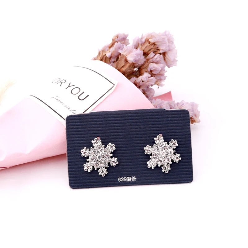 

Wholesales 500pcs/lot 3x5cm Mini Earrings Display Cards Plastic And Navy Special Paper Cards Favor Fashion Ear Stud Jewelry Tags