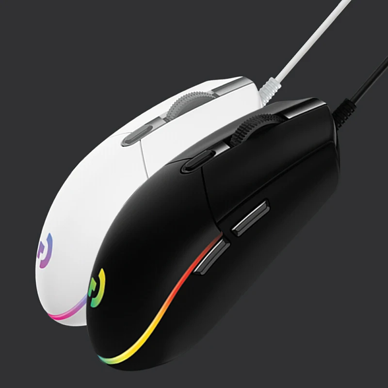 Logicool G gaming mouse wired G102 white LIGHTSYNC RGB 6 programming buttons 85 grams lightweight