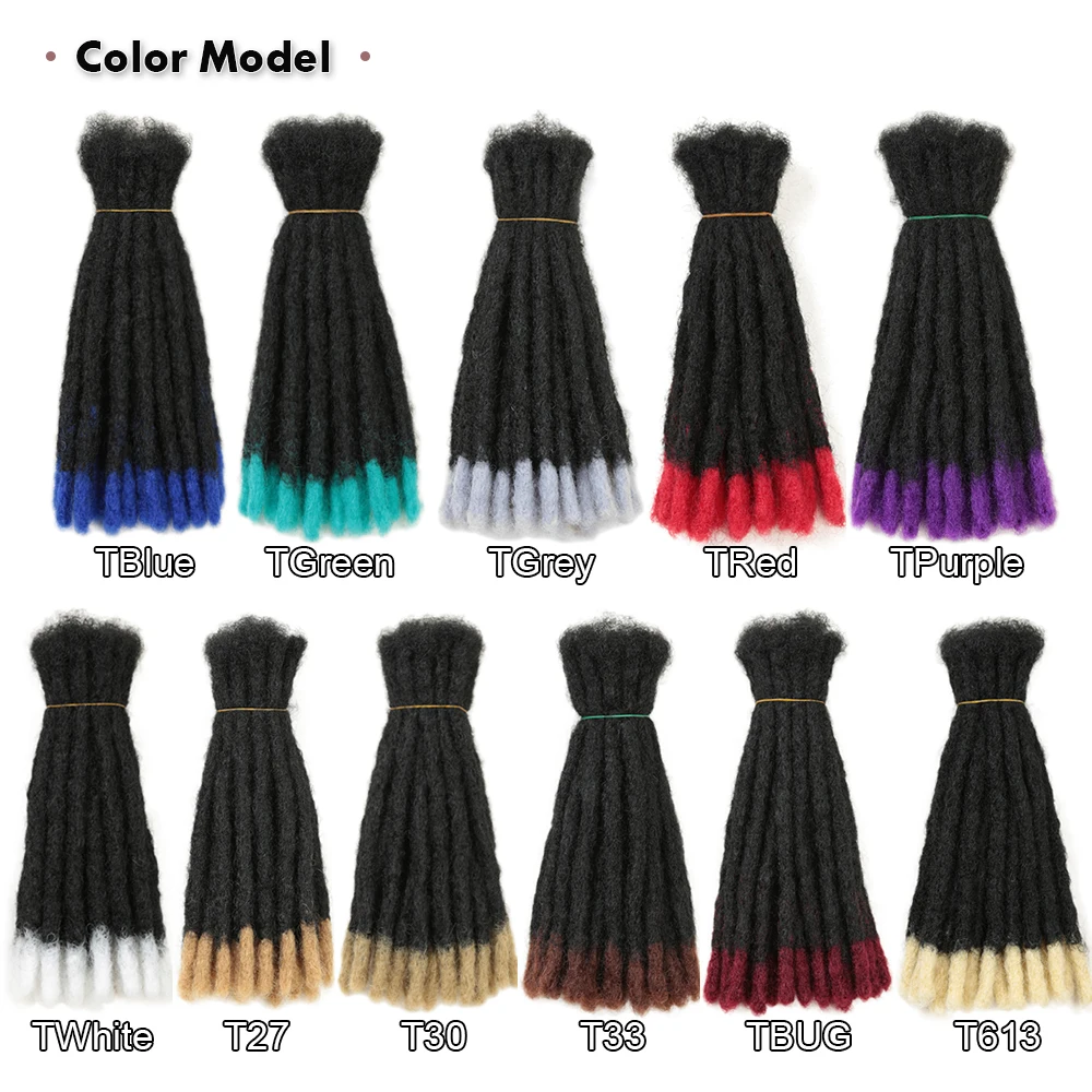 Golden Beauty Synthetic Hair Extensions 10inch Dreadlocks Fashion Hip Hop Style Men Handmade Crochet Dread Lock Janet Collection