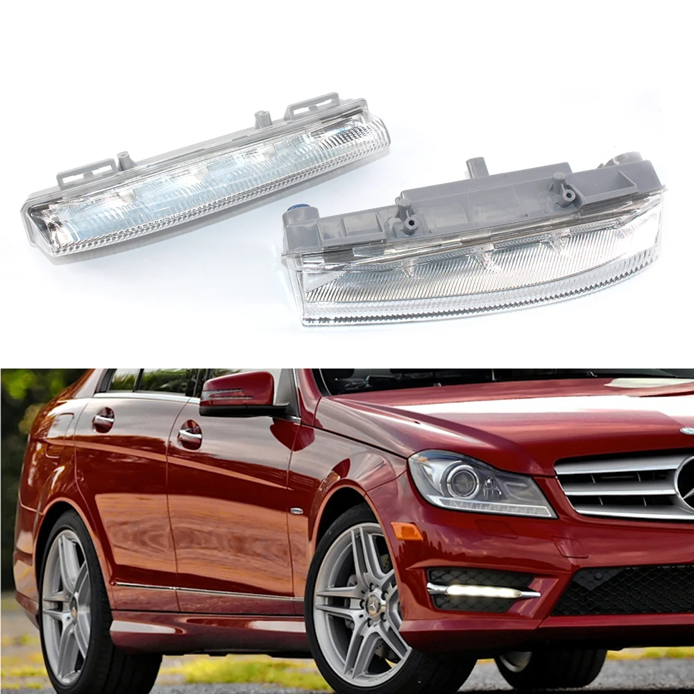 

Передние светодиодные противотуманные фары DRL дневных ходовых огней для Mercedes Benz W204 W212 C250 C280 C350 E350