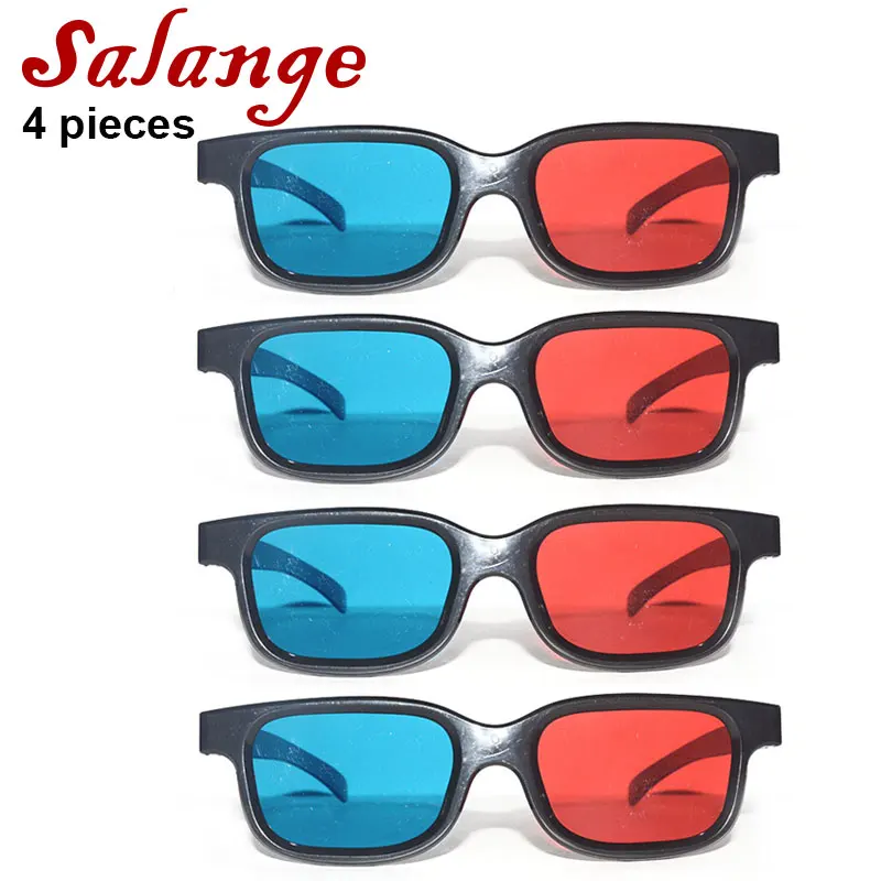 Universal Black Frame Red Blue Cyan Anaglyph 3D Glasses 0.2mm Cheap 3D Glasses For LED Projector Movie Game DVD