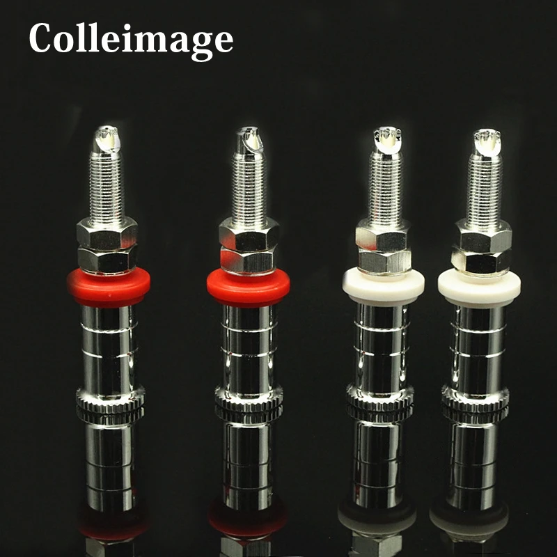 Colleimage Hifi audio 4pcs/set Copper silver plated Speaker Binding Posts Terminal Connectors WBT style
