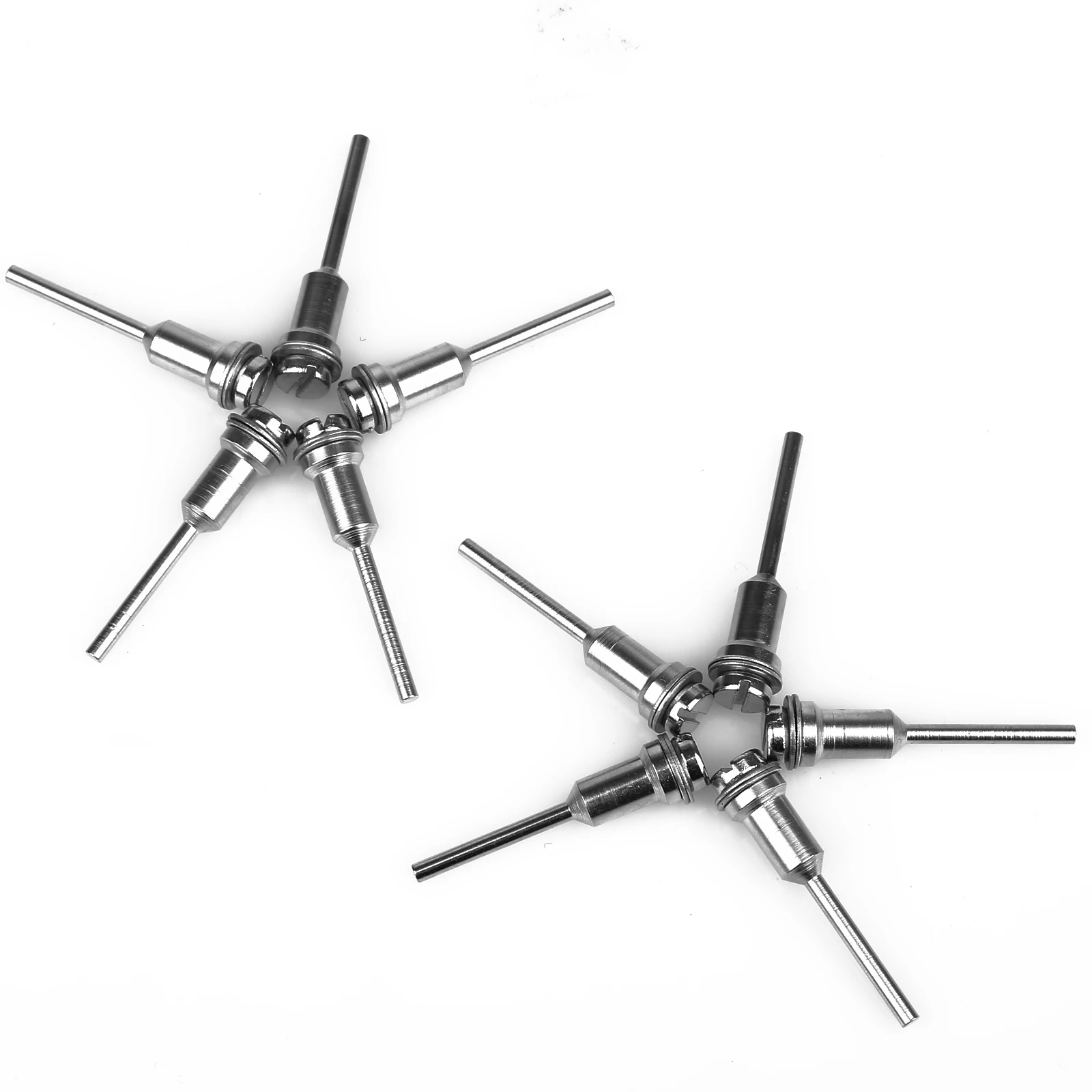 10pcs mandrini con gambo 3.17mm punta per trapano per unghie strumento abrasivo anello di sabbia biella accessori per rettifica