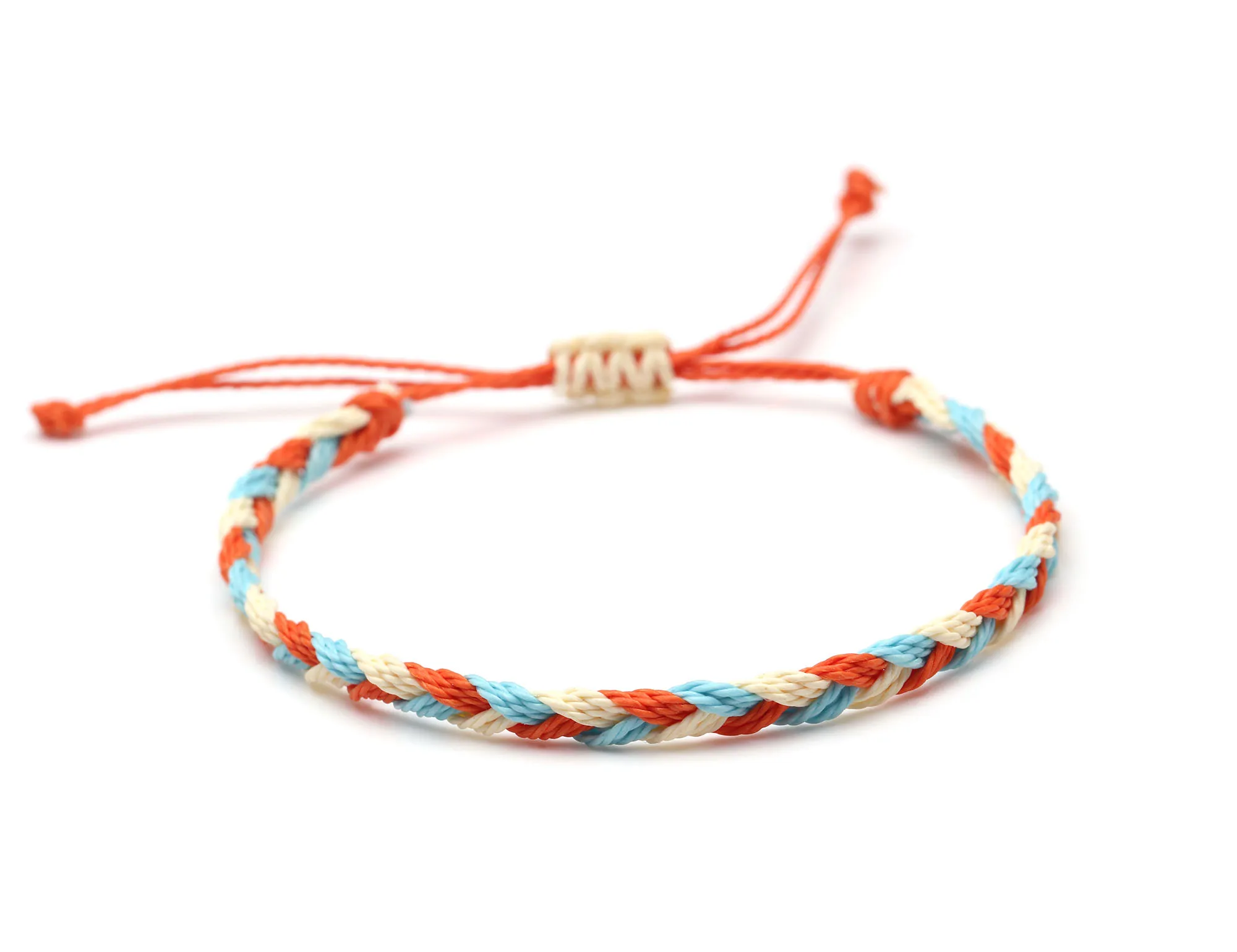 Cute Multistring Braided Bracelets Women Men Waterproof Waxed String White Waves Ocean Sunrise Black Mini Braided Surf Jewelry